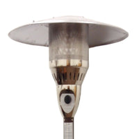 AZ Patio Heaters Outdoor Natural Gas Patio Heater in Hammered Bronze / Stainless Steel