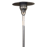 AZ Patio Heaters Outdoor Natural Gas Patio Heater in Hammered Bronze / Stainless Steel