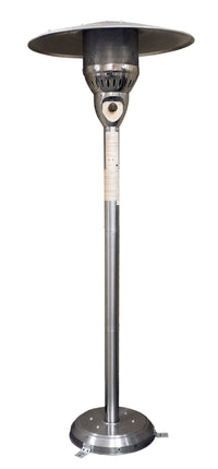 AZ Patio Heaters Outdoor Natural Gas Patio Heater in Hammered Bronze / Stainless Steel