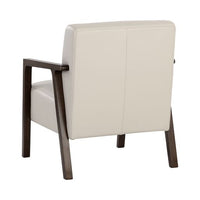 Sunpan Neymar Lounge Chair - Linea Light Grey Leather