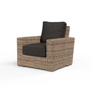 Sunset West Havana Club Chair in Canvas with Self Welt
