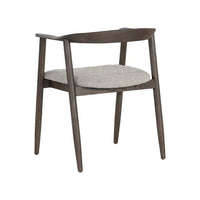 Sunpan Jeremy Dining Armchair in Dark Brown-Belfast Heather Grey / Weathered Oak-Dove Cream / Black