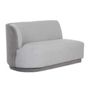 Sunpan Jaclyn Modular Left Armchair in Danny Dusty Blue / Egypt Light Grey-Danny Medium Grey