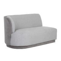 Sunpan Jaclyn Modular Left Armchair in Danny Dusty Blue / Egypt Light Grey-Danny Medium Grey