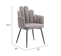 Zuo Modern Noosa Dining Chair in Navy Blue/Gray/Ivory