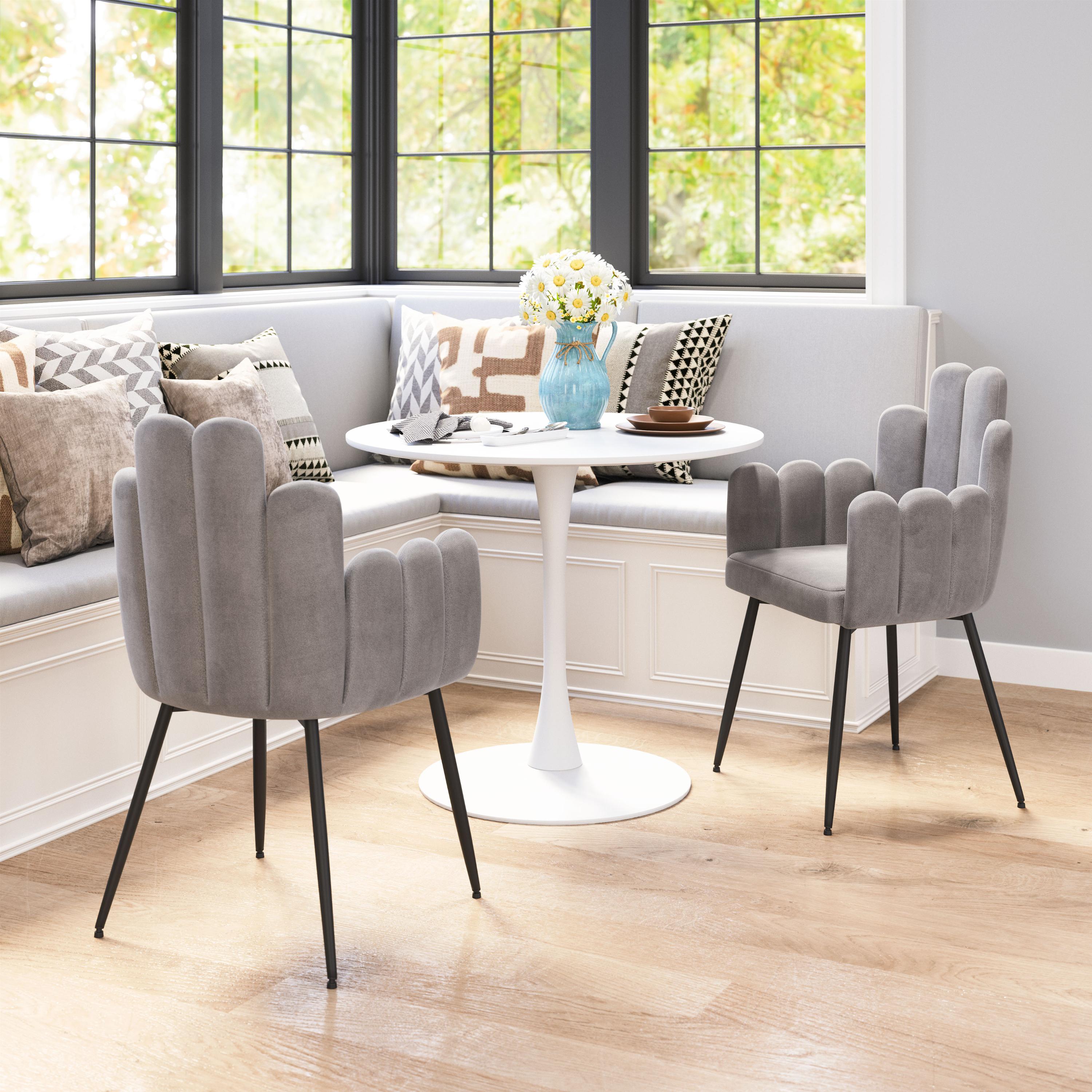 Zuo Modern Noosa Dining Chair in Navy Blue/Gray/Ivory