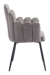 Zuo Modern Noosa Dining Chair in Navy Blue/Gray/Ivory
