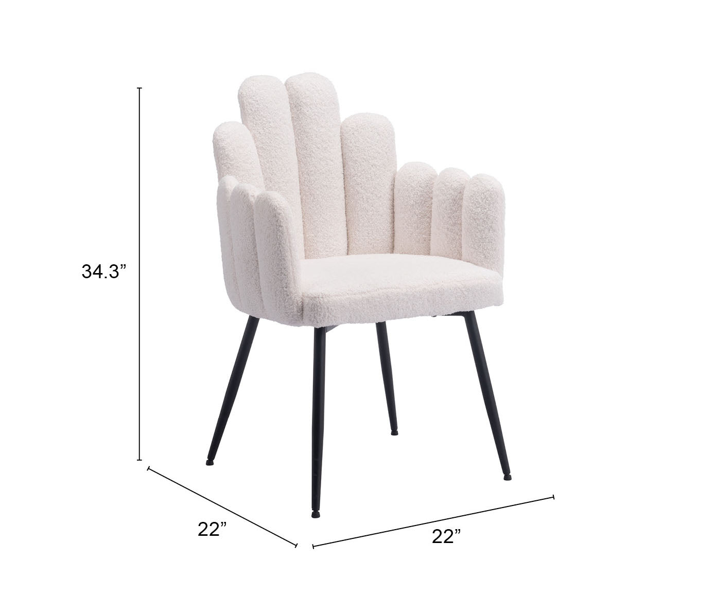 Zuo Modern Noosa Dining Chair in Navy Blue/Gray/Ivory
