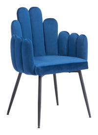 Zuo Modern Noosa Dining Chair in Navy Blue/Gray/Ivory