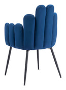 Zuo Modern Noosa Dining Chair in Navy Blue/Gray/Ivory