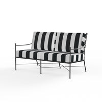 Sunset West Provence Wrought Iron Loveseat with Cushion