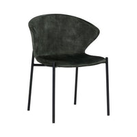 Sunpan Eric Dining Chair in Nono Dark Green / Nono Tapenade Gold - Set of Two