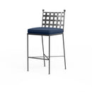 Sunset West Provence Wrought Iron Barstool with Cushion