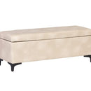 Sunpan Janet Storage Bench Antonio Charcoal / Bravo Black / Bravo Cream