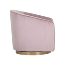 Sunpan Hazel Swivel Lounge Chair in Gold - Belfast Heather Grey / Black Sky / Blush Sky / Burgundy Sky / Deep Green Sky / Navy Blue Sky / Dark-Bronze Gold Sky