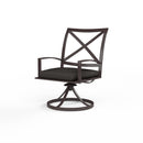 Sunset West La Jolla Aluminum Swivel Dining Chair with Cushion