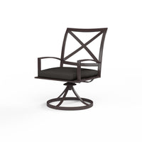 Sunset West La Jolla Aluminum Swivel Dining Chair with Cushion
