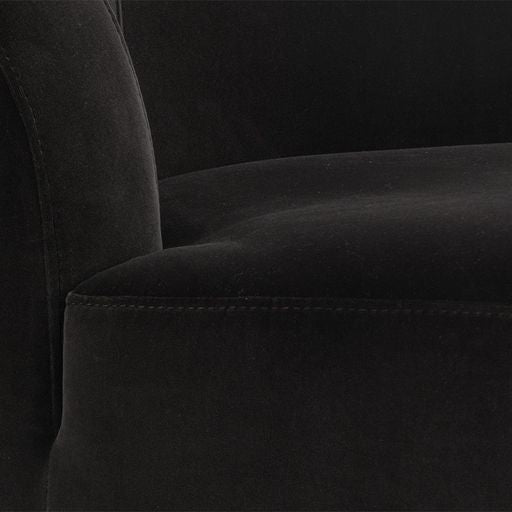 Sunpan Peggy Swivel Lounge Chair Giotto Cabernet / Giotto Shale Grey