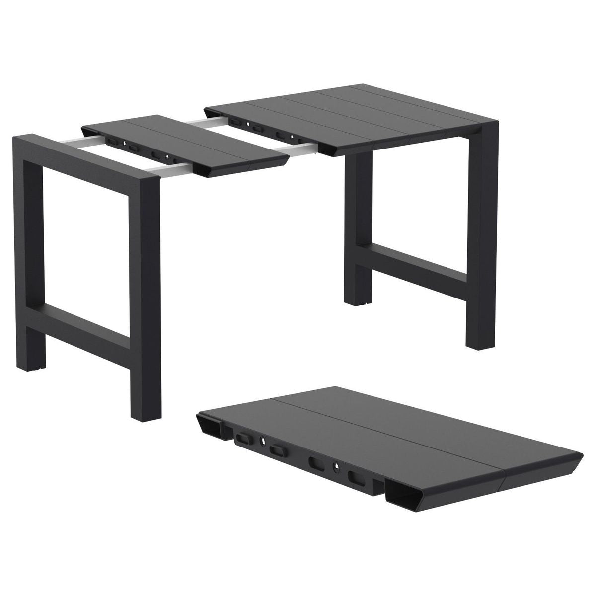 Compamia Vegas Bar Table 39 inch to 55 inch Extendable Table Black, Dark Gray, Taupe, White
