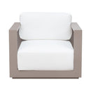 Sunpan Tavira Armchair Charcoal-Lanikai Salt and Pepper / Greige-Stinson White