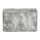 Sunpan Liza Side Table White / Marble-Look Grey