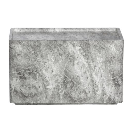 Sunpan Liza Side Table White / Marble-Look Grey