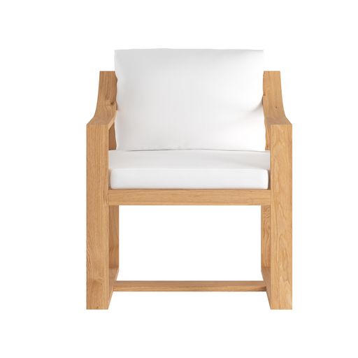 Sunpan Tahiti Dining ArmChair - Stinson White