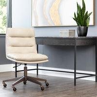 Sunpan Stinson Office Chair Bravo Black / Cognac / Cream