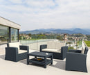Compamia Monaco Resin Patio Seating 4 piece with Cushion