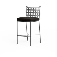 Sunset West Provence Wrought Iron Barstool with Cushion
