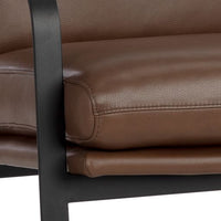 Sunpan Sterling Lounge Chair Missouri Mahogany Leather / Missouri Stone Leather