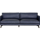 Sunpan Rogers Sofa Cortina Black / Cortina Ink / Shalimar Tobacco Leather