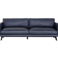 Sunpan Rogers Sofa Cortina Black / Cortina Ink / Shalimar Tobacco Leather