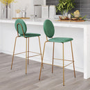 Zuo Modern Odessa Barstool in Green & Gold