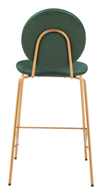Zuo Modern Odessa Counter Stool in Green & Gold