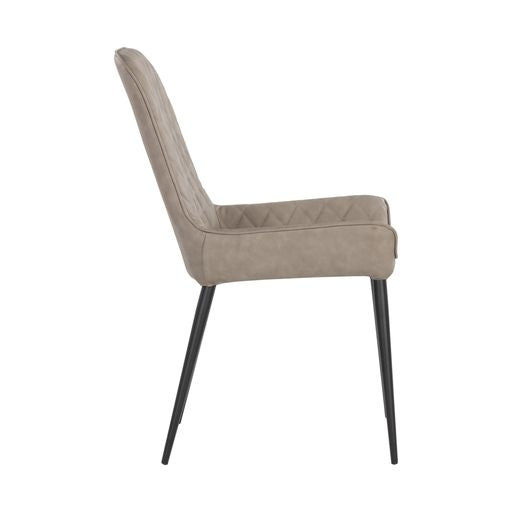 Sunpan Iryne Dining Chair in Bounce Nut / Bounce Smoke / Bounce Stone - Set of Two