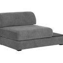 Sunpan Harmony Modular Armless Chair in Left-Shelf Danny Dark Grey / Right-Shelf Danny Dark Grey