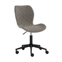 Sunpan Lyla Office Chair Black in Antique Brown / Antique Grey