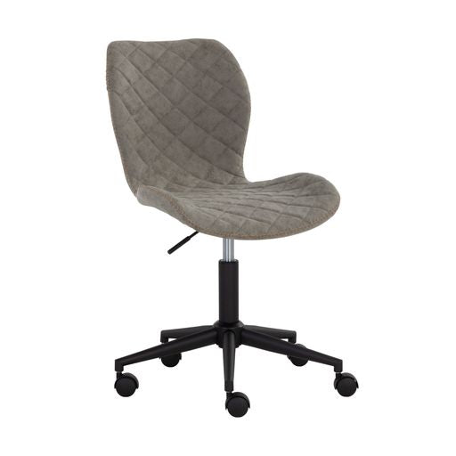 Sunpan Lyla Office Chair Black in Antique Brown / Antique Grey