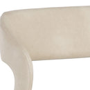 Sunpan Madura Banquette Belfast Heather Grey-Bravo Metal / Polo Club Muslin-Bravo Cream