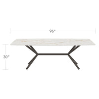 DecoScapes Oliver Emerald Rimless Porcelain Dining Table - Large