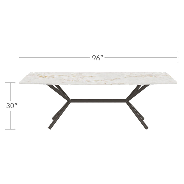DecoScapes Oliver Emerald Rimless Porcelain Dining Table - Large