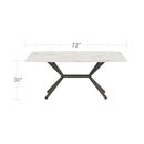 DecoScapes Oliver Emerald Rimless Porcelain Dining Table - Medium