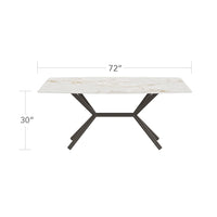 DecoScapes Oliver Emerald Rimless Porcelain Dining Table - Medium
