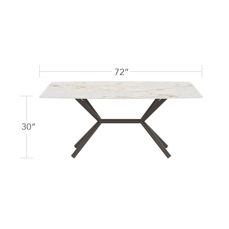 DecoScapes Oliver Emerald Rimless Porcelain Dining Table - Medium