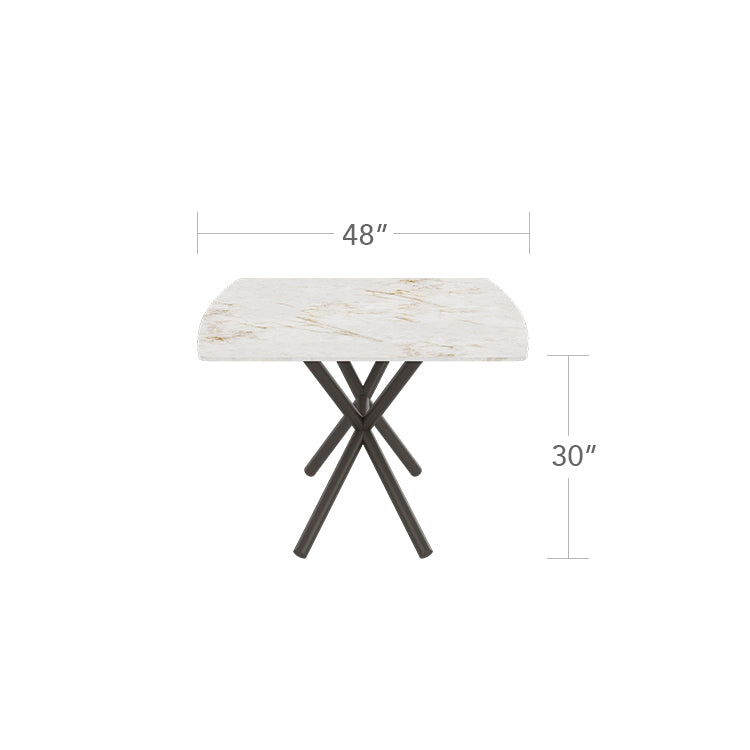DecoScapes Oliver Emerald Rimless Porcelain Dining Table - Medium