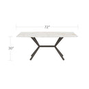 DecoScapes Oliver Emerald Rimless Porcelain Dining Table - Small