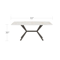DecoScapes Oliver Emerald Rimless Porcelain Dining Table - Small