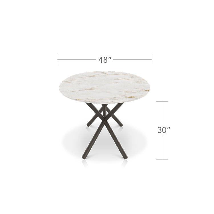 DecoScapes Oliver Oval Rimless Porcelain Dining Table