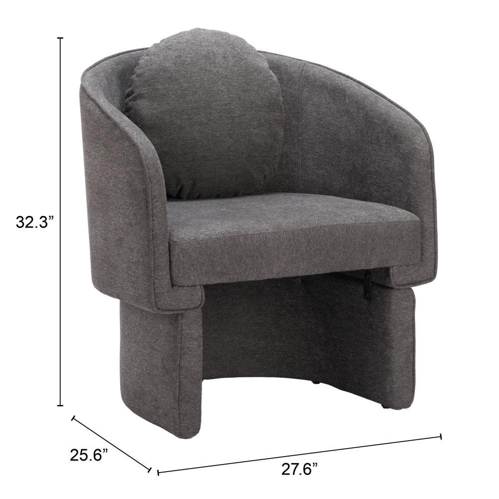 Zuo Modern Olya Accent Chair Truffle in Gray